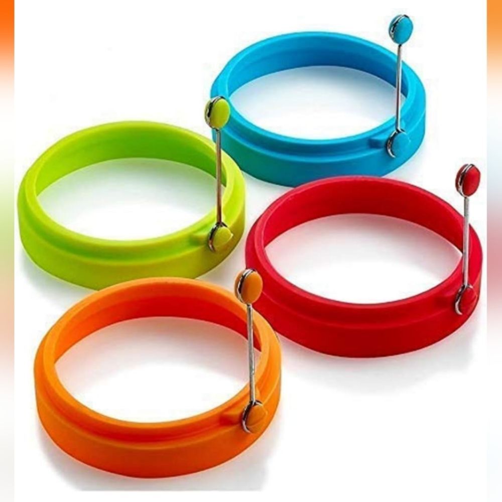Silicone Non Stick Egg Cooking Rings 4 Piece Set NWT